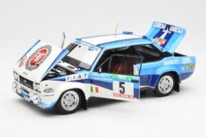 Fiat 131 Abarth #5 Team Fiat Works Rally Portugal 1980 Kyosho 1:18 08376A Metal — zdjęcie 2 z 8