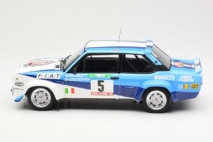 Fiat 131 Abarth #5 Team Fiat Works Rally Portugal 1980 Kyosho 1:18 08376A Metal — zdjęcie 4 z 8