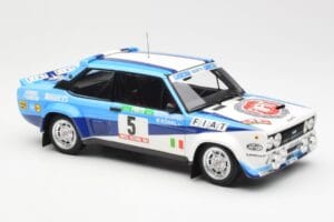 Fiat 131 Abarth #5 Team Fiat Works Rally Portugal 1980 Kyosho 1:18 08376A Metal — zdjęcie 6 z 8