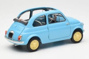Fiat Nuova 500 Celeste Niebieski Kyosho 1:18 08966LB Metal — zdjęcie 3 z 8