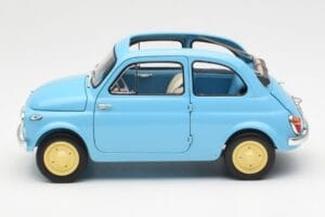 Fiat Nuova 500 Celeste Niebieski Kyosho 1:18 08966LB Metal — zdjęcie 4 z 8