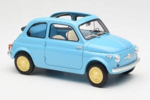 Fiat Nuova 500 Celeste Niebieski Kyosho 1:18 08966LB Metal — zdjęcie 6 z 8