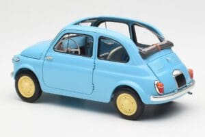 Fiat Nuova 500 Celeste Niebieski Kyosho 1:18 08966LB Metal — zdjęcie 7 z 8