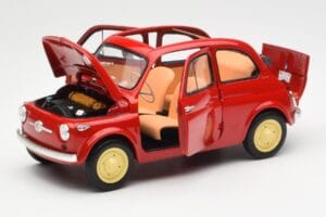 Fiat Nuova 500 Coral Czerwony Kyosho 1:18 08966R Metal — zdjęcie 2 z 8