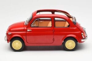 Fiat Nuova 500 Coral Czerwony Kyosho 1:18 08966R Metal — zdjęcie 4 z 8