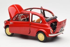 Fiat Nuova 500 Coral Czerwony Kyosho 1:18 08966R Metal — zdjęcie 5 z 8