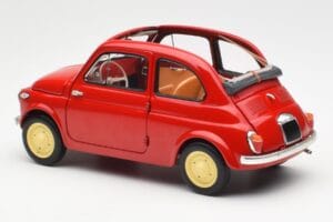 Fiat Nuova 500 Coral Czerwony Kyosho 1:18 08966R Metal — zdjęcie 7 z 8