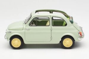 Fiat Nuova 500 Clear Zielony Kyosho 1:18 08966LG Metal — zdjęcie 4 z 8