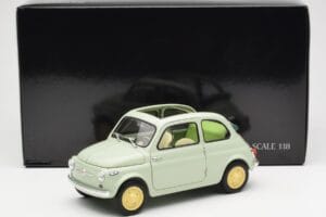 Fiat Nuova 500 Clear Zielony Kyosho 1:18 08966LG Metal — zdjęcie 8 z 8
