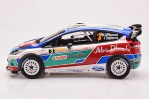 Ford Fiesta RS WRC Ford Abu Dhabi #3 M. Hirvonen / J. Lehtinen Winner Rally Australia 2011 Minichamps 1:18 151110803 Metal — zdjęcie 3 z 6