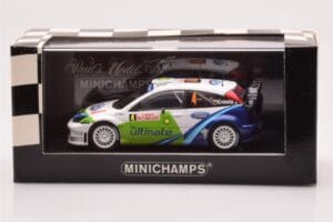 Ford Focus RS WRC #4 R. Kresta / J. Tomanek Rally Monte Carlo 2005 Minichamps 1:43 400058404 Metal — zdjęcie 4 z 4