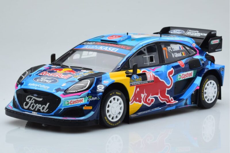 Ford Puma Rally1 WRC #7 P-L. Loubet / N. Gilsoul Rally Sweden 2023 IXO 1:18 18RMC154B Metal