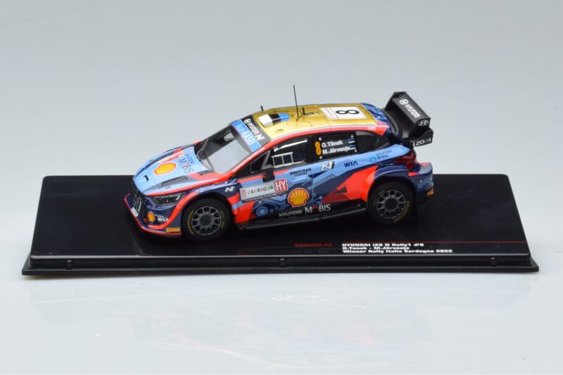Hyundai i20 N Rally1 #8 O. Tänak / M. Järveoja Rally Italia Sardegna 2022 IXO 1:43 RAM853 Metal