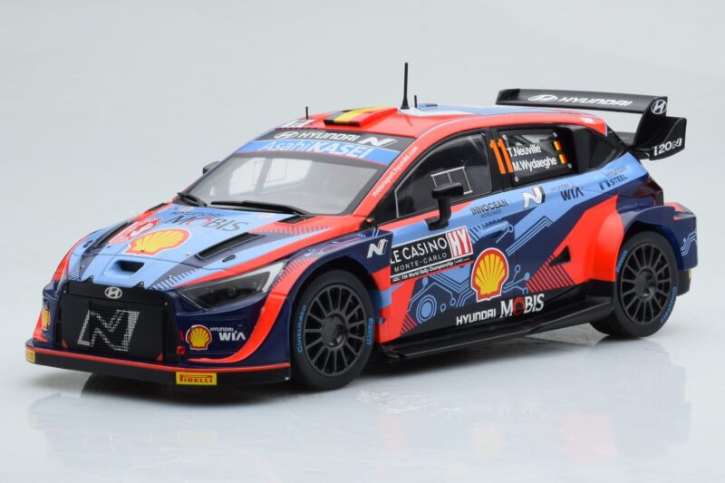 Hyundai i20 N Rally1 #11 T. Neuville / M. Wydaeghe Rally Monte Carlo 2022 IXO 1:18 18RMC112 Metal