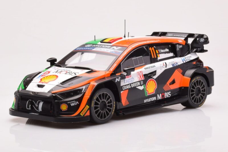 Hyundai i20 N Rally1 #11 T. Neuville / M. Wydaeghe Rally Croatia 2023 IXO 1:18 18RMC160A Metal
