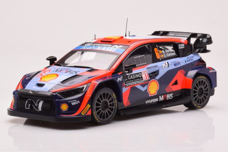 Hyundai i20 N Rally1 #6 D. Sordo / C. Carrera Rally Monte Carlo 2023 IXO 1:18 18RMC153B Metal