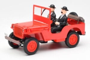 Jeep Willys Tintin 2 Figurki UT Models 1:18 180150000 Metal
