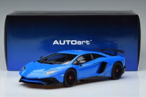 Lamborghini Aventador LP750-4 SV Niebieski AUTOart 1:18 74559 Kompozyt — zdjęcie 8 z 8