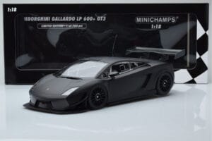 Lamborghini Gallardo LP600+ GT3 Matowy Czarny Minichamps 1:18 151111100 Metal — zdjęcie 6 z 6