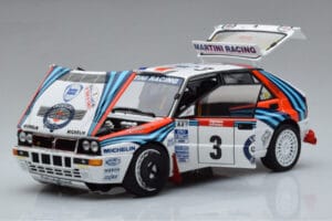 Lancia Delta HF Integrale Evoluzione #3 D. Auriol / B. Occelli Tour de Corse 1992 Kyosho 1:18 08348H Metal — zdjęcie 2 z 9