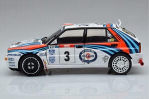 Lancia Delta HF Integrale Evoluzione #3 D. Auriol / B. Occelli Tour de Corse 1992 Kyosho 1:18 08348H Metal — zdjęcie 4 z 9