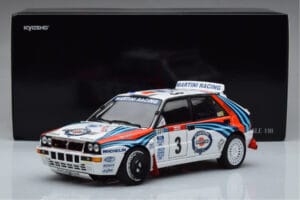 Lancia Delta HF Integrale Evoluzione #3 D. Auriol / B. Occelli Tour de Corse 1992 Kyosho 1:18 08348H Metal — zdjęcie 9 z 9