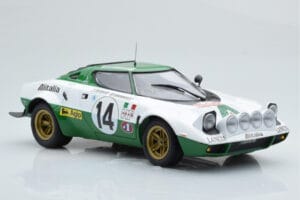 Lancia Stratos Alitalia #14 S. Munari / M. Mannucci Winners Rally Monte Carlo 1975 Minichamps 1:18 155751714 Metal — zdjęcie 4 z 6