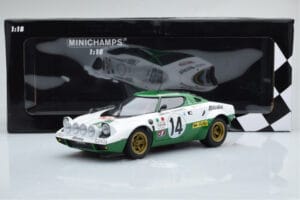 Lancia Stratos Alitalia #14 S. Munari / M. Mannucci Winners Rally Monte Carlo 1975 Minichamps 1:18 155751714 Metal — zdjęcie 6 z 6