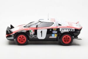 Lancia Stratos HF #1 Lancia Pirelli W. Rohrl / C. Geistdorfer Winners Dynabit Saarland Rallye 1978 Minichamps 1:18 155781701  — zdjęcie 3 z 6