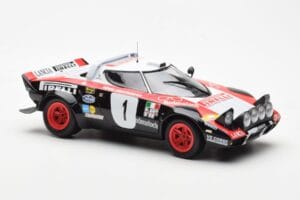 Lancia Stratos HF #1 Lancia Pirelli W. Rohrl / C. Geistdorfer Winners Dynabit Saarland Rallye 1978 Minichamps 1:18 155781701  — zdjęcie 4 z 6
