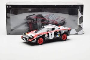 Lancia Stratos HF #1 Lancia Pirelli W. Rohrl / C. Geistdorfer Winners Dynabit Saarland Rallye 1978 Minichamps 1:18 155781701  — zdjęcie 6 z 6