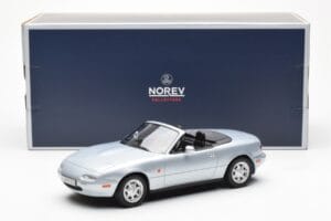 Mazda MX-5 NA Srebrny Norev 1:18 188023 Metal — zdjęcie 7 z 7