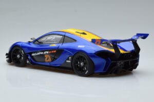 McLaren P1 GTR Niebieski Z Żółtymi Paskami AUTOart 1:18 81542 Kompozyt — zdjęcie 6 z 7