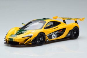 McLaren P1 GTR Żółty Z Zielonymi Paskami AUTOart 1:18 81544 Kompozyt