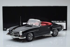 Mercedes 190 SL W121 Kabriolet Czarny Minichamps 1:18 100037030 Metal — zdjęcie 8 z 8
