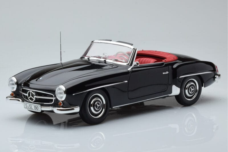 Mercedes 190 SL W121 Kabriolet Czarny Minichamps 1:18 100037030 Metal