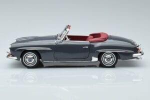 Mercedes 190 SL W121 Roadster Szary Norev 1:18 183402 Metal — zdjęcie 4 z 8