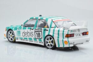 Mercedes 190E 2.5-16 W201 EVO 2 Debis #18 F. Giroix Team Zackspeed DTM 1991 Minichamps 1:18 155913618 Metal — zdjęcie 5 z 6