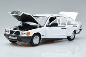 Mercedes 190 E W201 Biały Norev 1:18 183820 Metal — zdjęcie 2 z 7