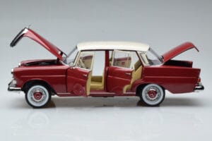 Mercedes 200 W110 Czerwony Norev 1:18 183706 Metal — zdjęcie 4 z 7