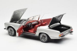 Mercedes 280 SL W113 Pagoda Srebrny Schuco 1:18 450035000 Metal — zdjęcie 5 z 8