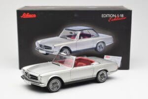 Mercedes 280 SL W113 Pagoda Srebrny Schuco 1:18 450035000 Metal — zdjęcie 8 z 8