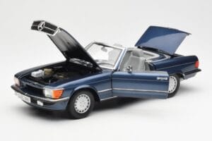 Mercedes 300 SL R107 Granatowy Norev 1:18 183466 Metal — zdjęcie 2 z 8