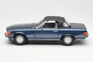 Mercedes 300 SL R107 Granatowy Norev 1:18 183466 Metal — zdjęcie 4 z 8