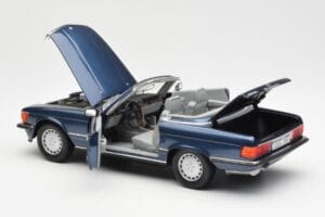 Mercedes 300 SL R107 Granatowy Norev 1:18 183466 Metal — zdjęcie 5 z 8