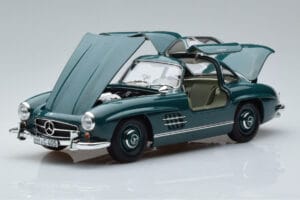 Mercedes 300 SL W198 Gullwing Zielony Norev 1:18 183851 Metal — zdjęcie 2 z 7