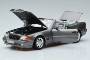 Mercedes 500 SL R129 Szary Metalik Norev 1:18 183715 Metal — zdjęcie 2 z 7
