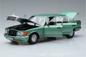 Mercedes 560 SEL W126 Jasnozielony Norev 1:18 183469 Metal — zdjęcie 2 z 7
