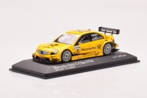 Mercedes C-Class W204 DTM Deutsche Post AMG Mercedes #17 D. Coulthard DTM 2010 Minichamps 1:43 400103817 Metal — zdjęcie 2 z 4