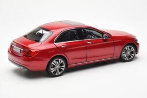 Mercedes C-Class W205 Czerwony Metaliczny Asia Exclusive Norev 1:18 183835 Metal — zdjęcie 3 z 8